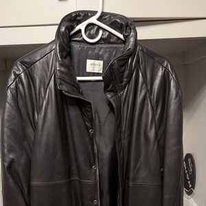 💰Armani Collezioni Blk Men's lambskin leather jkt size 46 (XXL) exquisite Italy